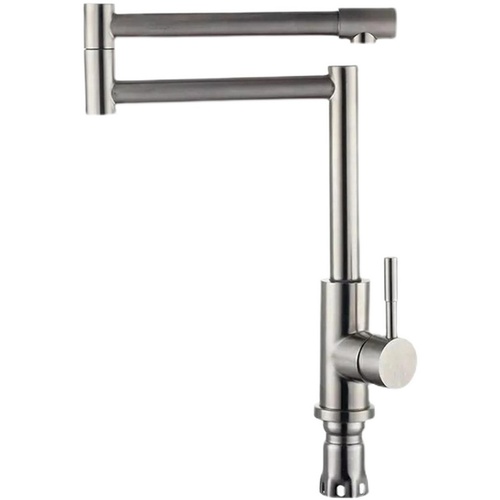 Kitchen faucet 304 stainless steel folding dish basin sink pool laundry pool rotating hot and cold faucet universal