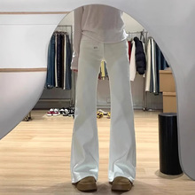 2025春夏季新款美式牛仔裤女大码胖mm高腰弹力遮胯显瘦阔腿直筒裤