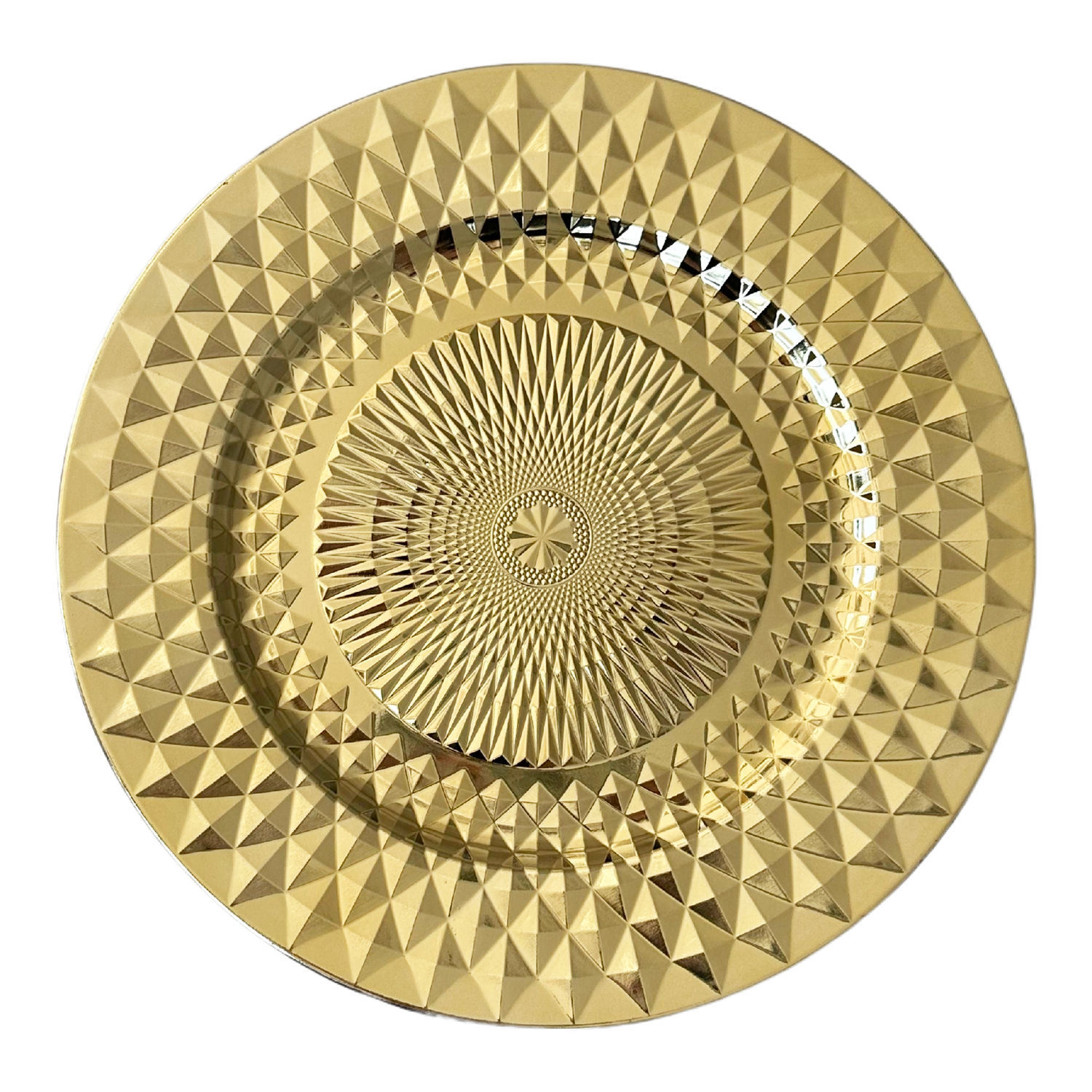 Plato de diamante de charger transfronterizo de comercio exterior bandeja de restaurante occidental decoración de fiesta de Navidad almohadilla personalizada