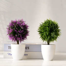 绿植物小盆栽盆景家居摆设客厅室内书桌迷你装饰假花树球摆件