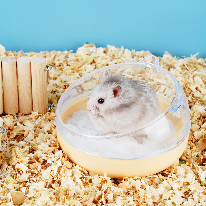 Hamster baño bañera bañera bañera de arena inodoro de doble uso oro oso bañera arena orina a prueba de salpicaduras un agente de pelo