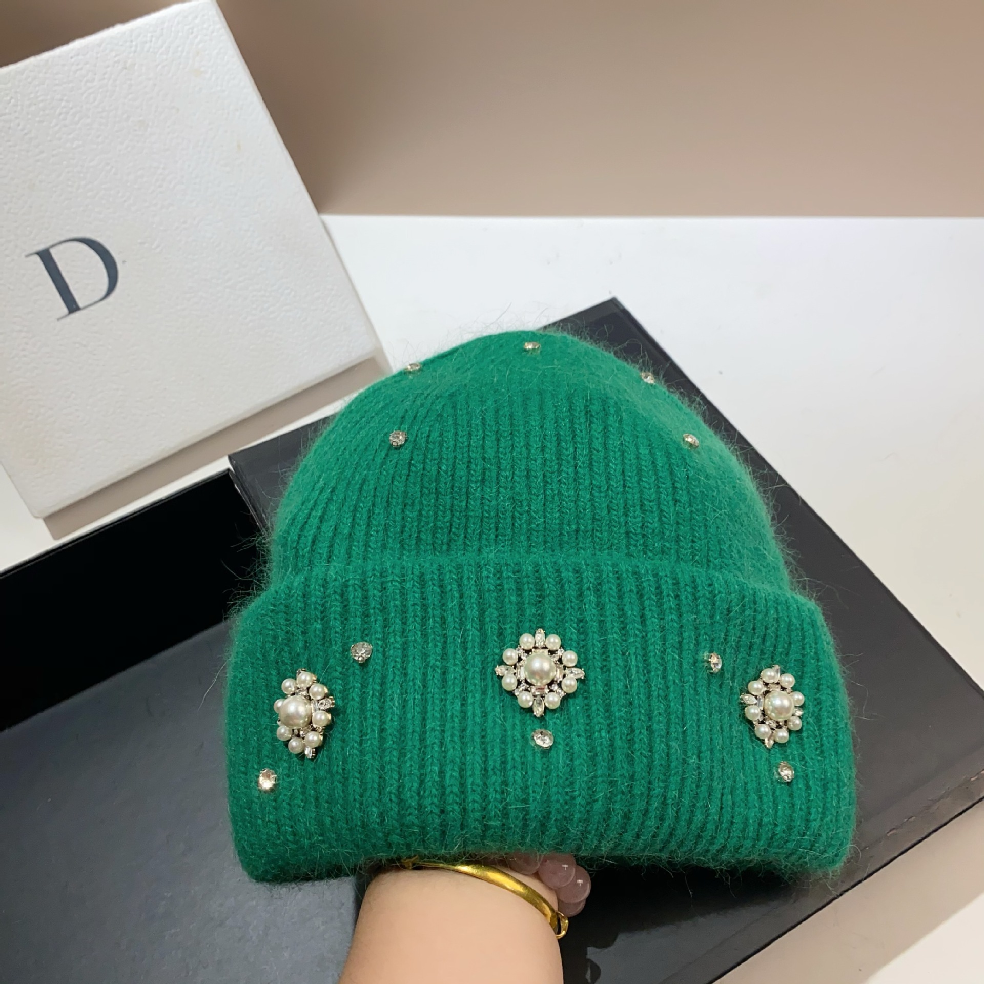 Palast Feng Shui Diamant Kaninchen Haar Gestrickte Herbst Winter Neue Prinzessin Süße und Edle Dame Xiaoxiangfeng Warme_voghion.com
