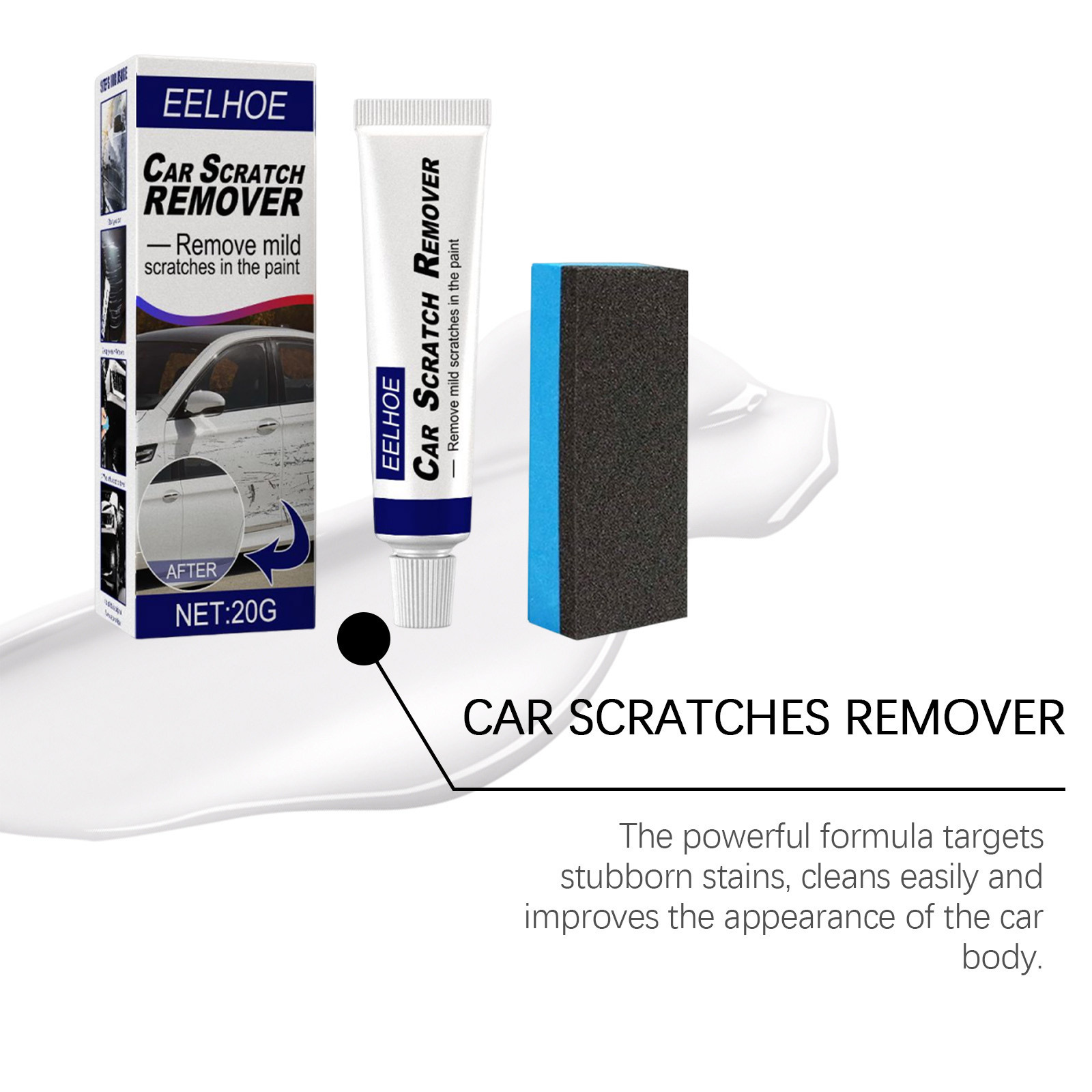 Eelhoe Car Scratch Care Agent, Scratch Removal Abrasive, Paint Car Polishing Wax, Car Mark Scratch Care