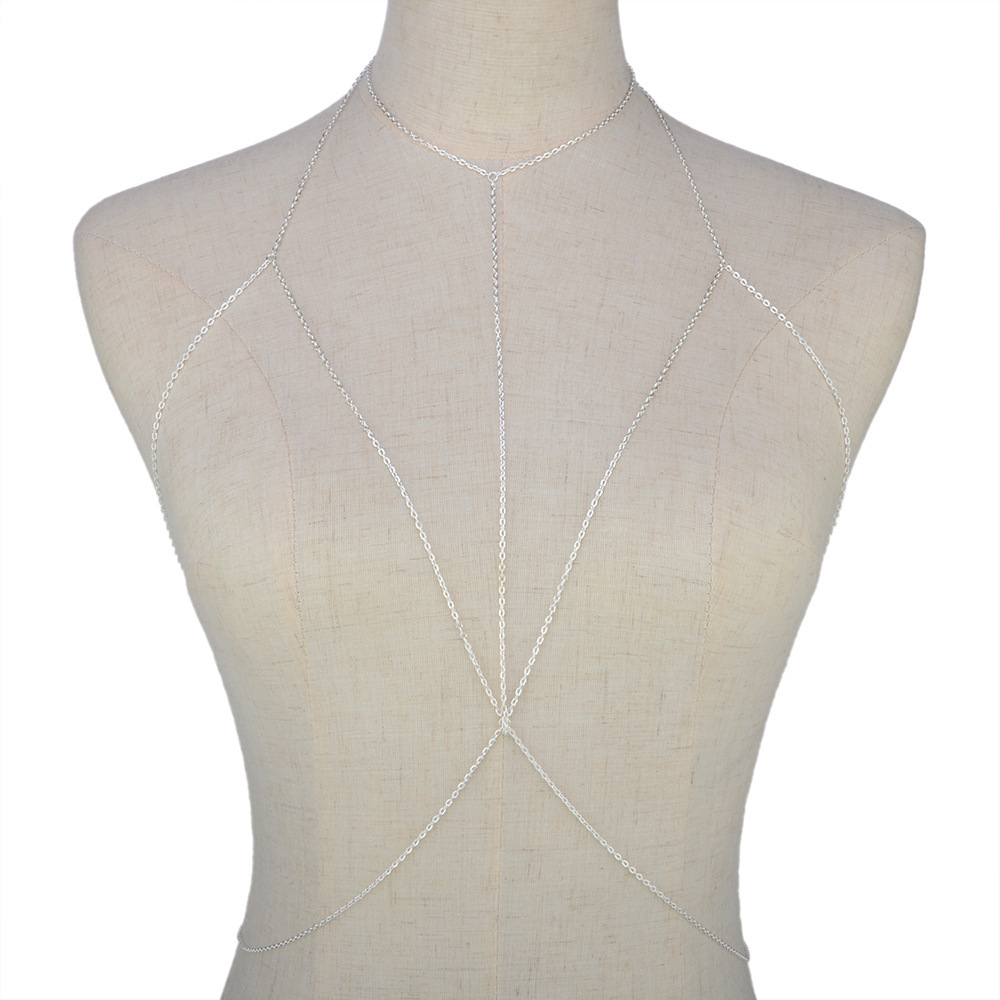 Collar de cadena de oro cadena Cuerpo europeo y americano Comercio exterior transfronterizo joyería suministro cadena de oro Bodychain