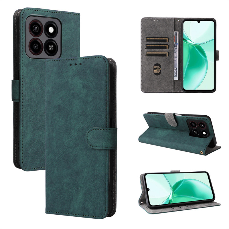 Compatible With A35/A55 ZTE Blade A55 Phone Anti-theft Swipe Leather Case_voghion.com