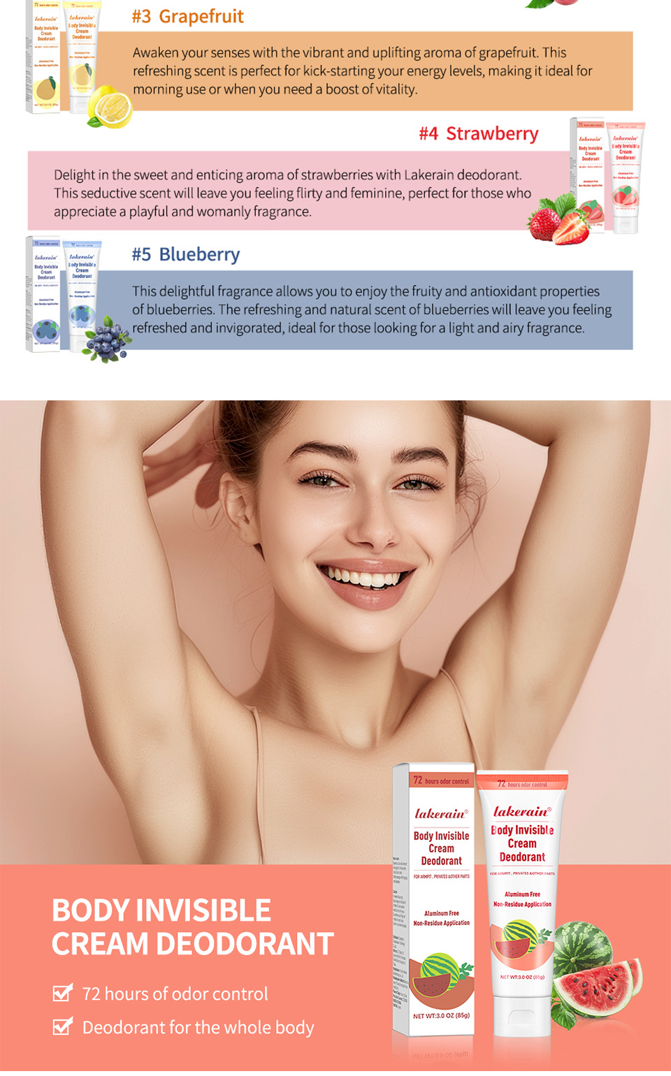 lakerain Cream Women's Body Balm Specification drawing