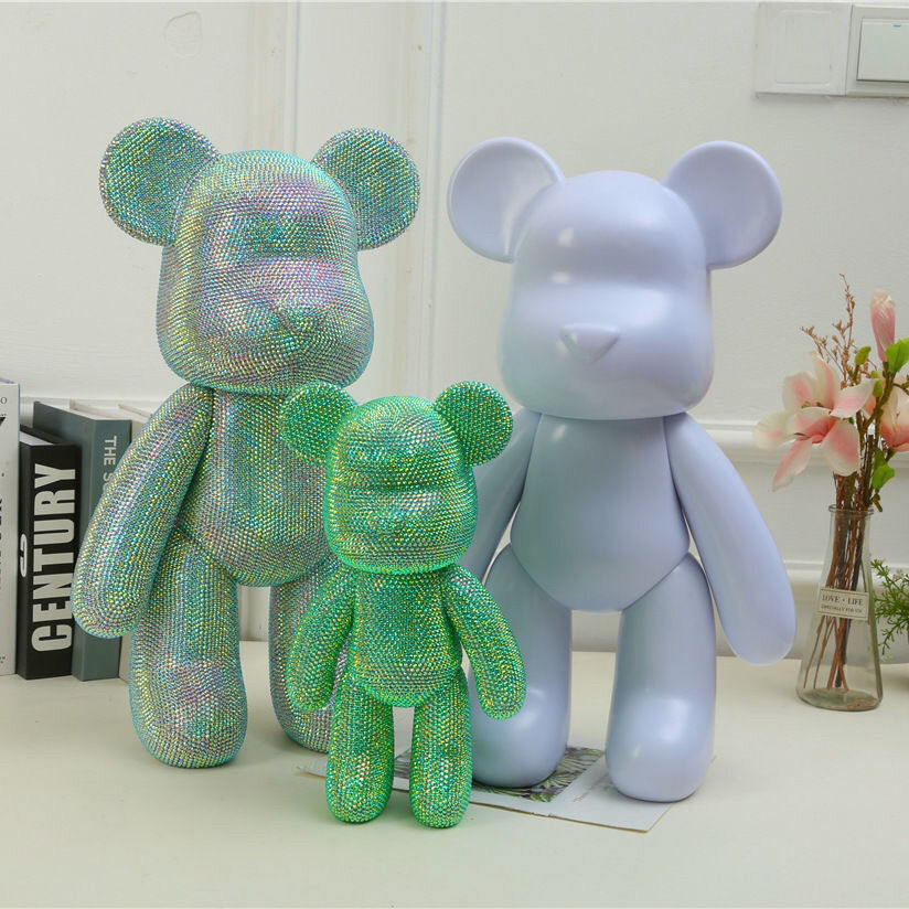 comercio exterior DiDi pegatinas violentas osos blancos embriones manuales diámetro de diamante de oso pegatinas de diamante material de muñeca de diamante adesivo adornos muñecas