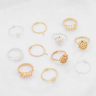14K18K����ɫ��ָ�п����бP��ָ�hָ�h����diy���{����ָ����
