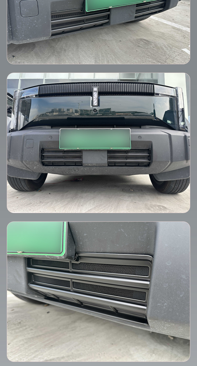 Chery ICAR03/03T anti-insect net modified for decorative front bumper grille, specialized dust and debris protection cover, exterior accessory