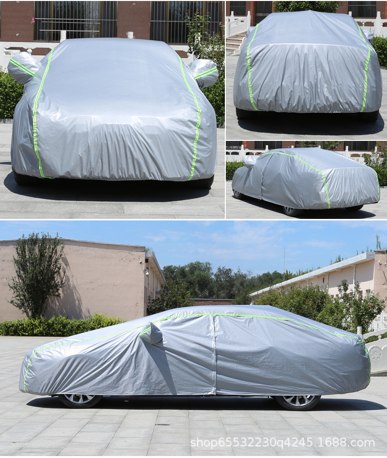 210D Oxford Cloth Car Cover with Fleece Lining, Thickened, Rainproof, Snowproof, Frostproof, Sunproof, Full Car Cover, in Stock