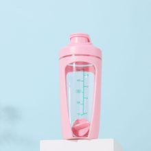 创意手提带刻度摇摇奶昔杯大容量蛋白粉杯便携塑料杯健身运动水杯