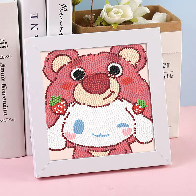Diamante infantil DIY hecha a mano con material de marco paquete de dibujos animados Sanliou pegatinas de diamante regalo al por mayor pinturas de mampostería