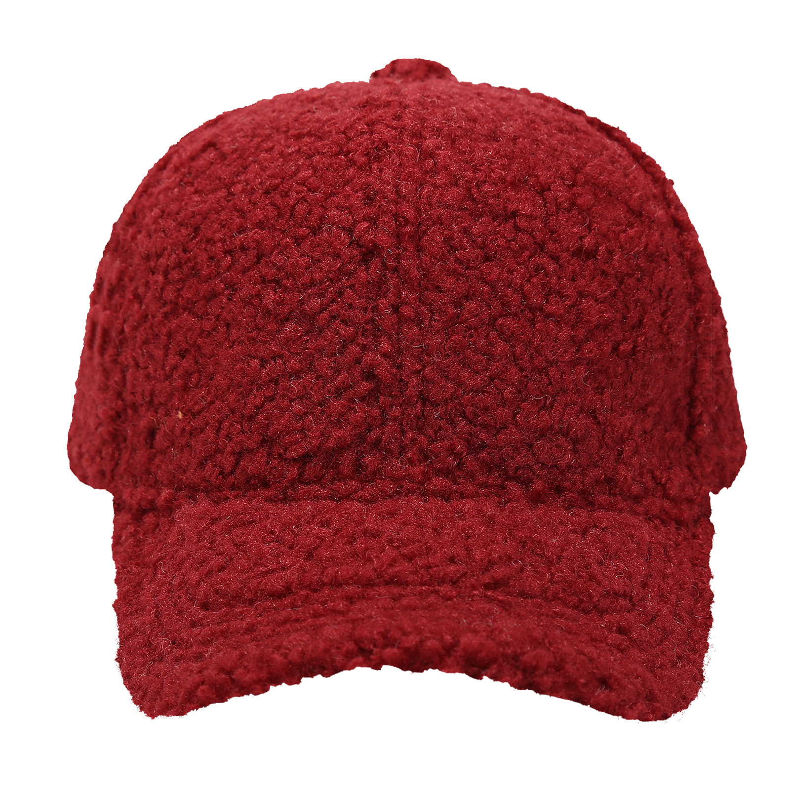 Winter Lamm Wolle Baseball Caps Für Kinder Baby Kinder Warme Dicke Feste Farbe Golf Caps Mädchen Junge Sport Gebogene Krempe Visiere Hut – Detail 7