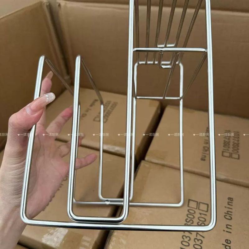 一诺厨房菜刀架置物架304不锈钢家用沥水架放刀座多功能厨具收纳|undefined