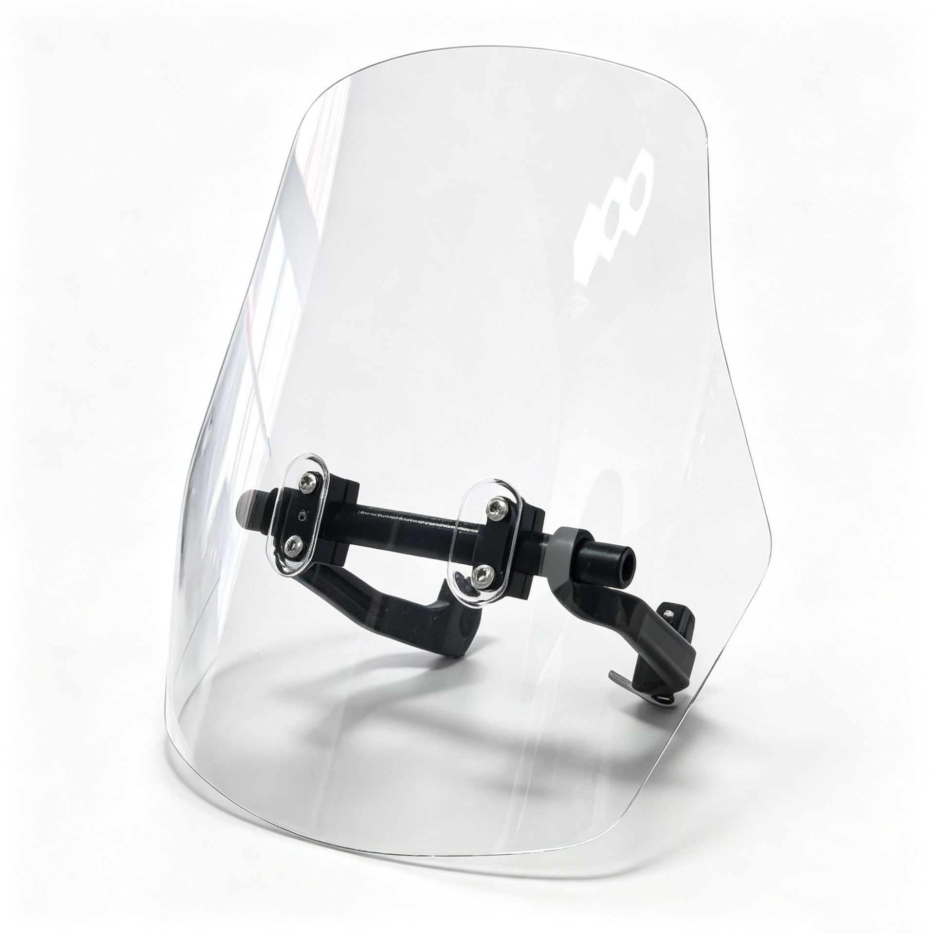 Motorcycle heightened windshield with high light transmittance aluminum alloy bracket, non-destructive installation, scooter windproof modified windscreen