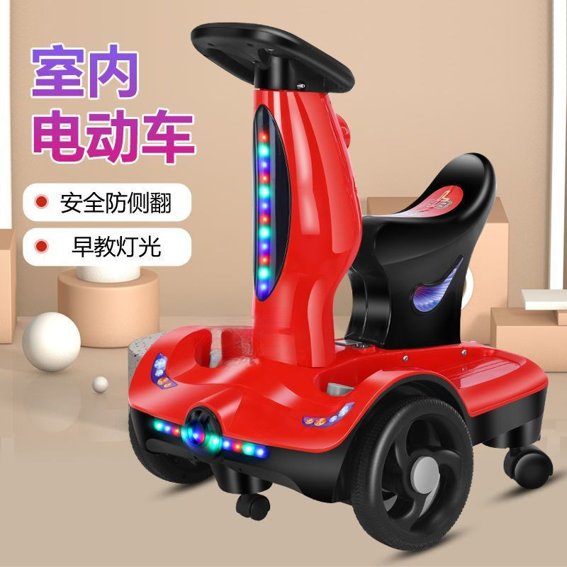 생생한 빨간색 + 작은 좌석 - 조명, 음악 및 배터리가 없는 모델 자동차