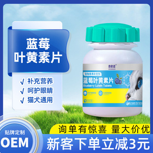 Puxinuo Blueberry Lutein Tablets Pet Eye Protection Tablets Pet Vitamins 300 Tablets Pet Nutritional Supplements