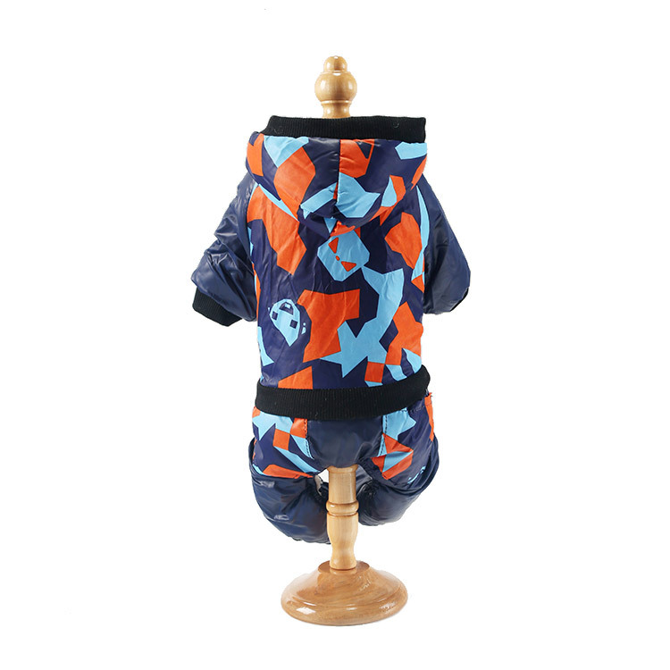 Amazon caliente Otoño e Invierno ropa para mascotas perro de cuatro patas ropa acolchada de algodón cómodo cálido forrado de lana con capucha ropa para perros