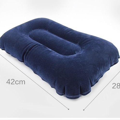 Bestway67121 Inflatable Travel Pillow, Thick Double-Sided Flocked Inflatable Pillow, Portable Nap Pillow for Camping