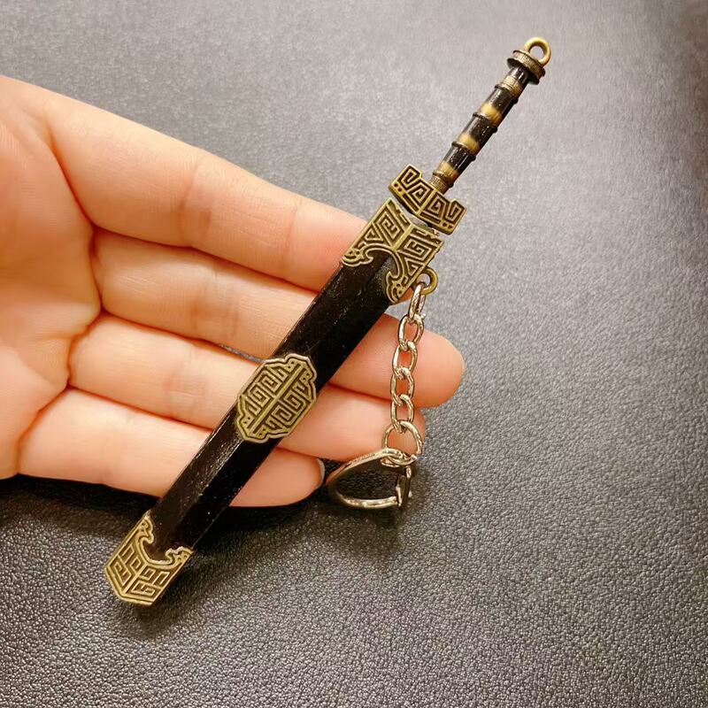 古代名剑刀剑小型mini剑秦始皇剑唐横刀金属兵器摆件合金玩具刀|undefined