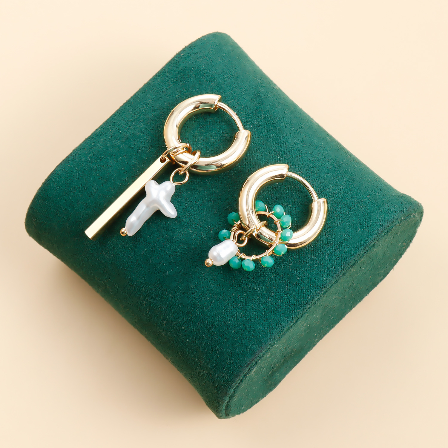 10g Weight Alloy Ear Needle Material Earrings Classification 1 Pair Quantity Holiday, Daily Occasion Alloy Material Geometric, Cross Pattern Women's Gender Plating Design Casual, Simple Style Style 1 Pair Casual Simple Style Geometric Cross Plating Alloy Earrings 18