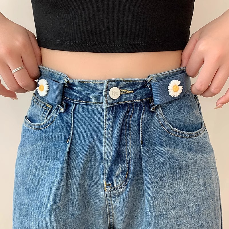 Pantalones cintura tamaño ajuste hebilla cintura apretado artefacto perezoso elástico entrenamiento militar cinturón Mujer Denim cintura cinturón de apriete