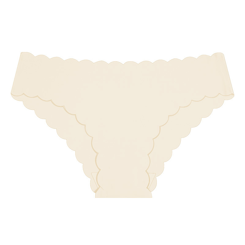 Ropa interior de cintura baja de Europa y América ropa interior de mujer sin costura entrepierna de algodón puro encaje de onda desnuda ropa interior de triángulo de seda de hielo image 12