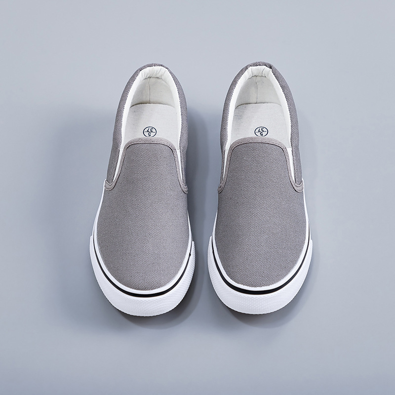 Zapatos de lona de un pie gris de moda para hombres y mujeres parejas de goma zapatos de mujer transfronterizos especiales zapatos casuales 2026