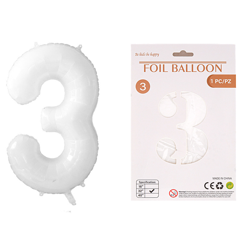 Globo de película de aluminio digital de 32 pulgadas, tarjeta de papel, tapa dura, paquete individual, cuerpo delgado, fiesta digital, globo decorativo flotante