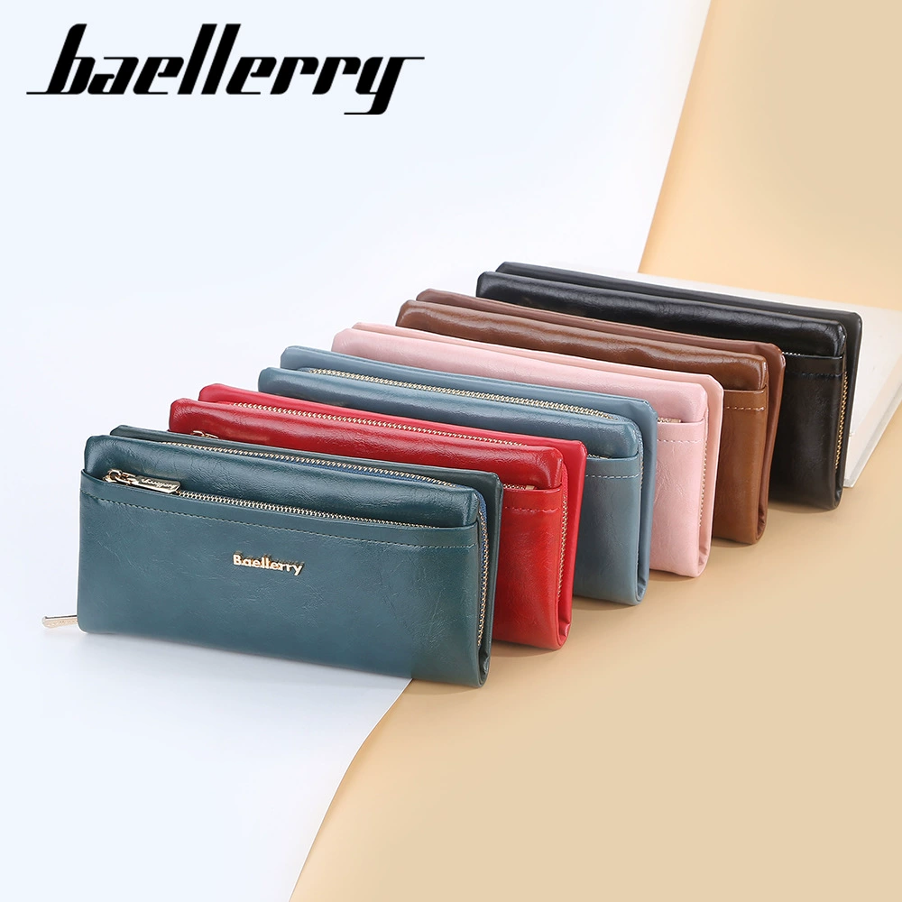 Портмоне-кошелек Baellerry с молнией, ручной петлей и маленьким клатчем, корейский стиль - 20x10x4.5 см
