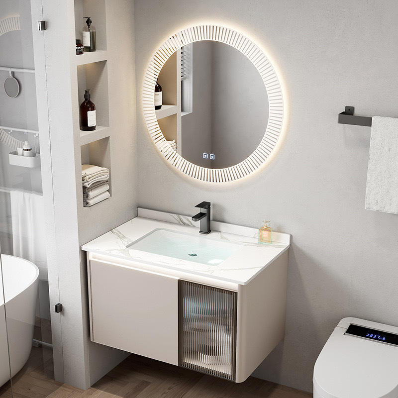 Espacio de aluminio cuarto de baño combinación Hotel Roca Placa de lavado integrado mesa de lavado baño lavabo cuenca transfronteriza