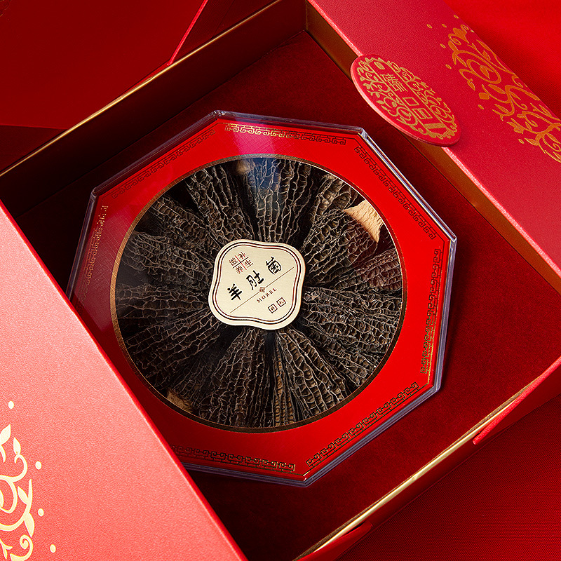Morel Mushroom Gift Box – Perfect for Mid-Autumn Festival Gifting! 100g of premium dried morels in an elegant octagonal box, a specialty from Yunnan.