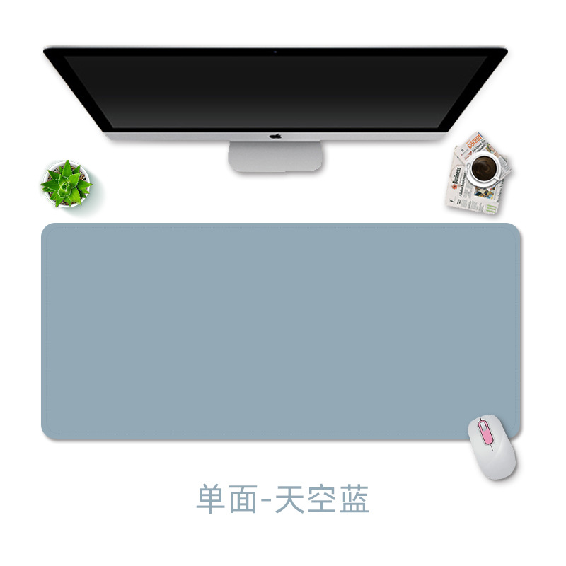 Alfombrilla de ratón de cuero de doble cara almohadilla de escritura de computadora de escritorio de la Oficina Creativa de gran tamaño almohadilla de ratón impermeable de cuero de la PU al por mayor