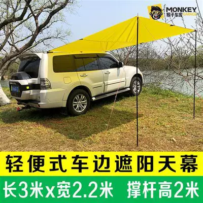 Outdoor Self-Driving Camping, Avtomobil yan çətirləri - glued-fruit-green-single-canopy-set-22mx3m-default-item