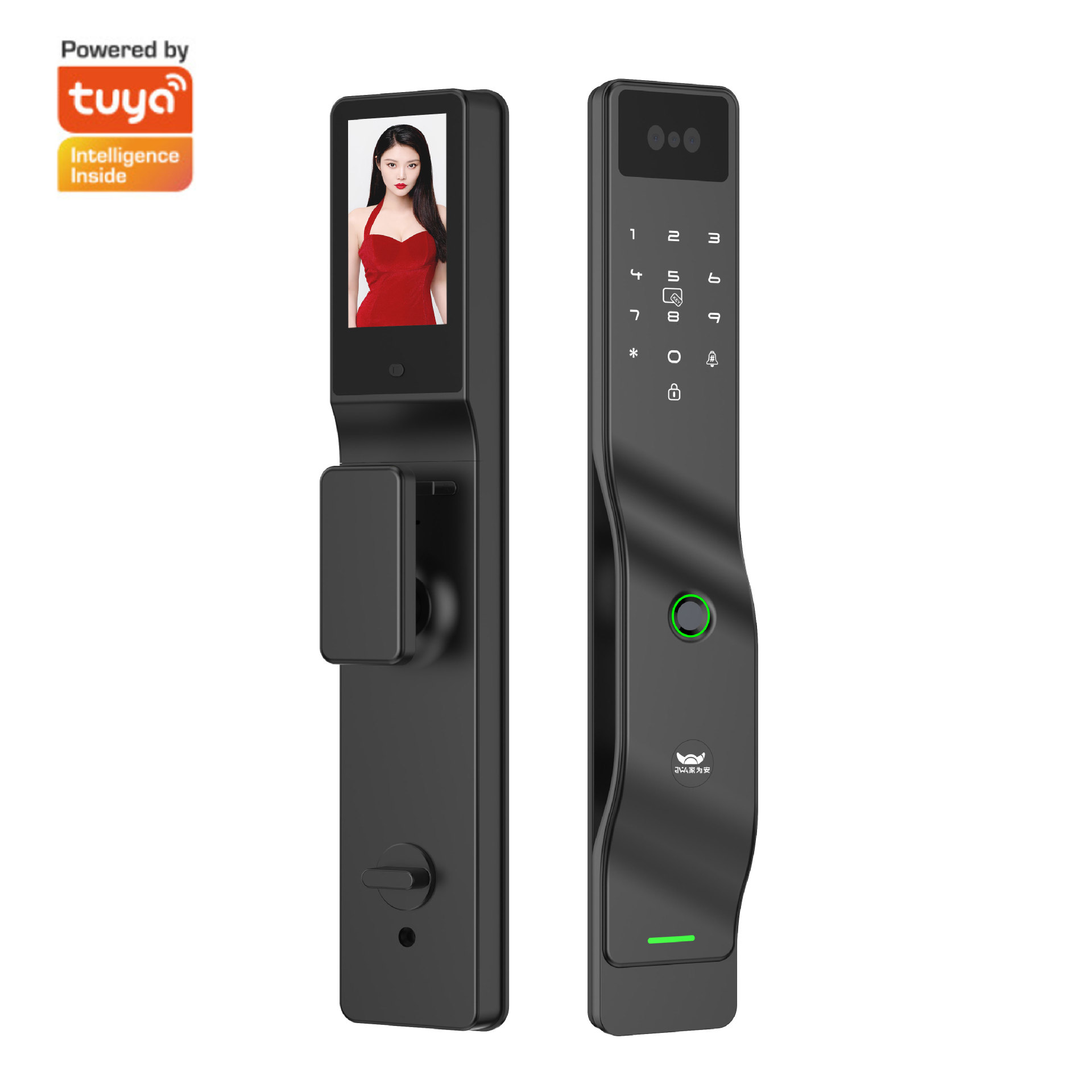 Cámara inteligente con reconocimiento facial AI, cerradura digital para puerta, nuevo modelo de hogar inteligente, exportación mayorista