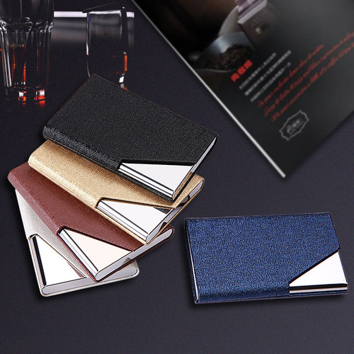 BG54 Business Card Holder Men's Business Card Box Women's Exquisite Ultra-Thin Portable Large Capacity Desktop Storage Box
