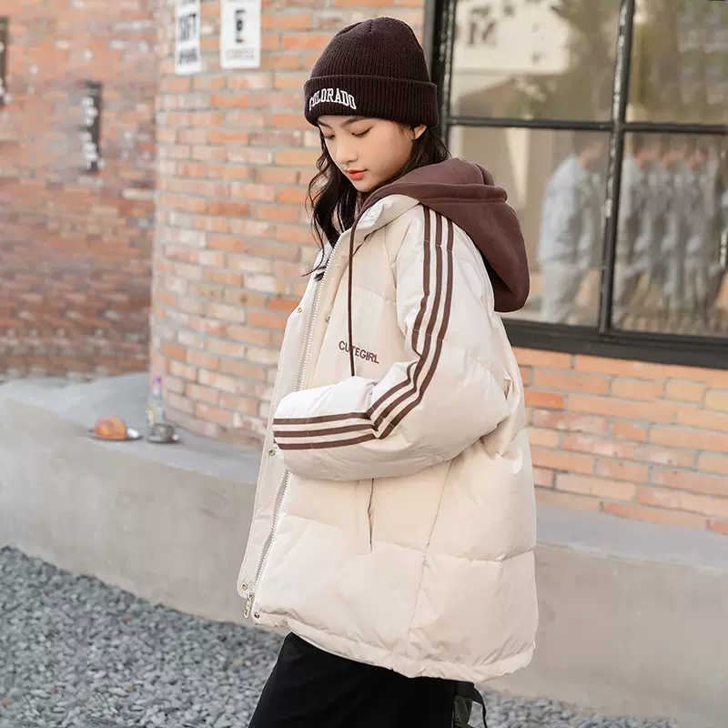 女童羽绒服2022冬装新款大童高初中学生冬季外套少女棒球服加厚