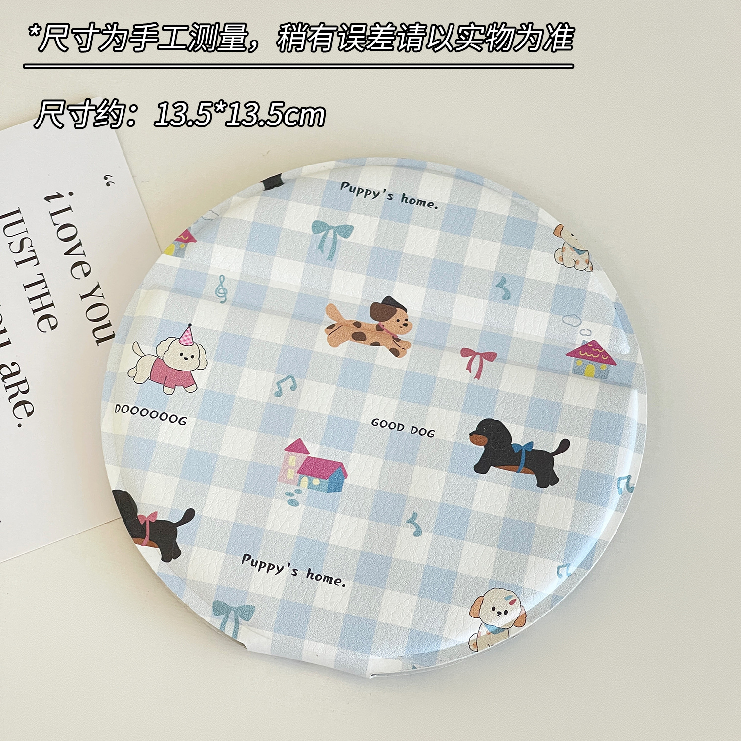 Espejo pequeño espejo portátil portátil espejo de maquillaje plegable escritorio escritorio lindo dormitorio de estudiantes espejo de tocador redondo mujer