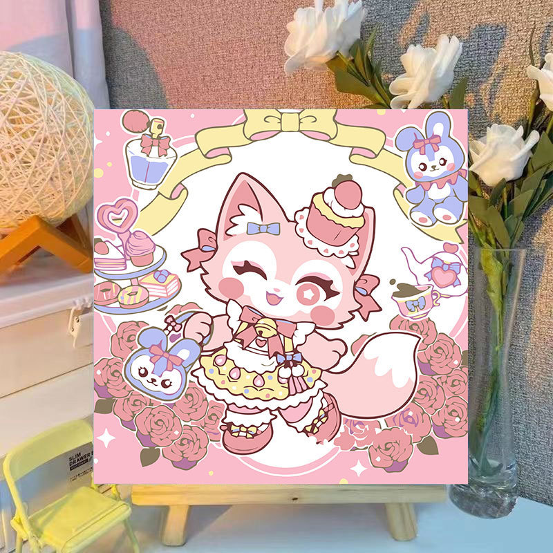 サンリオデジタル油絵 diy 手描きカラーリングクロミメロディー漫画かわいい装飾画メーカー卸売|undefined