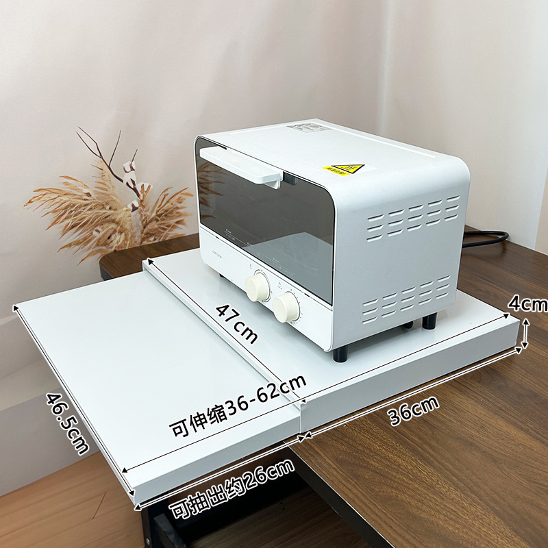 キッチン電子レンジ収納ラック引き出し式専用オーブン収納引き出し式二層炊飯器ラック収納キャビネット|undefined