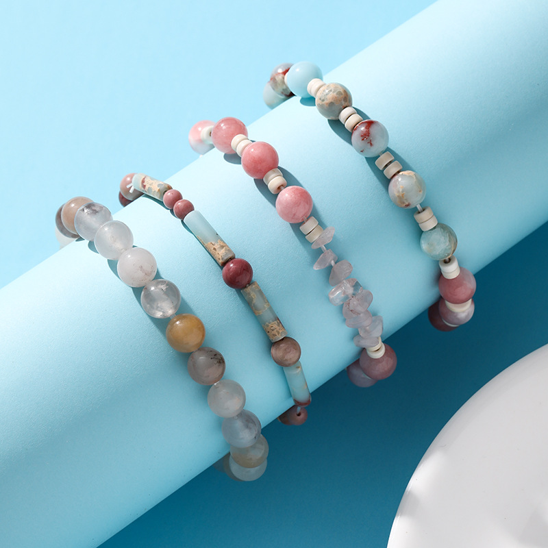 Brand design fuchsia blue cute ethnic bracelet