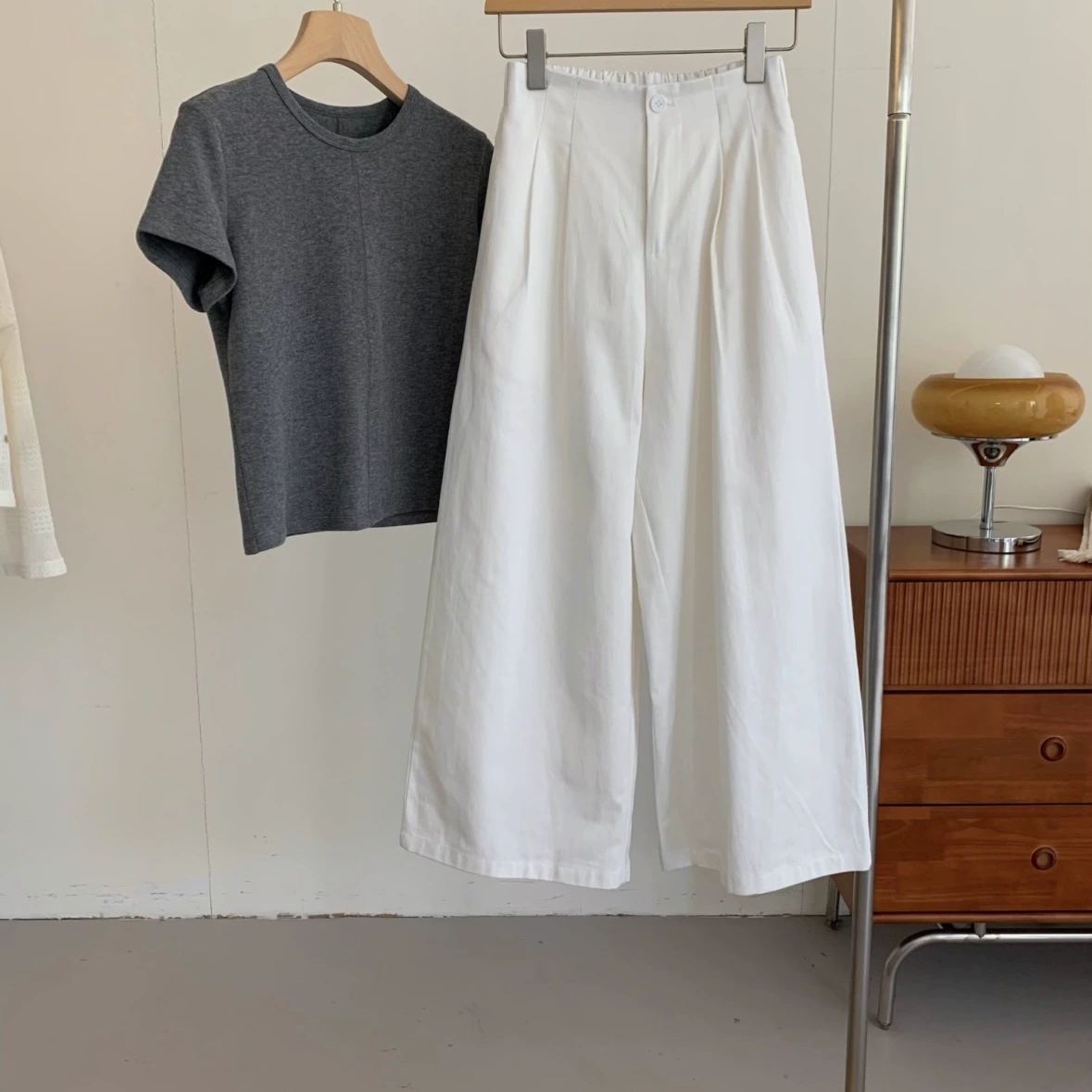 [Pure Cotton - Washed water - No shrinkage in the later stage] Темпераментные брюки-кюлоты женские 2025 весна чистый хлопок высокая талия прямые штанины
