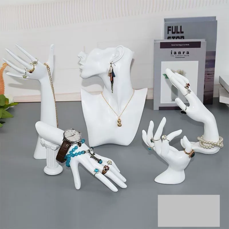 Многовековая демонстрация смолы боковая модельная полка портретная стойка ожерелье витрина серьги ювелирные украшения реквизит