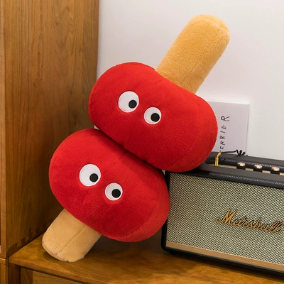 New trendy cute candied hawthorn plush pillow, fun soothing toy, sofa decoration, wedding gift (Oyuncaq yastıqlar) - candied-hawthorn-doll-25cm007kg