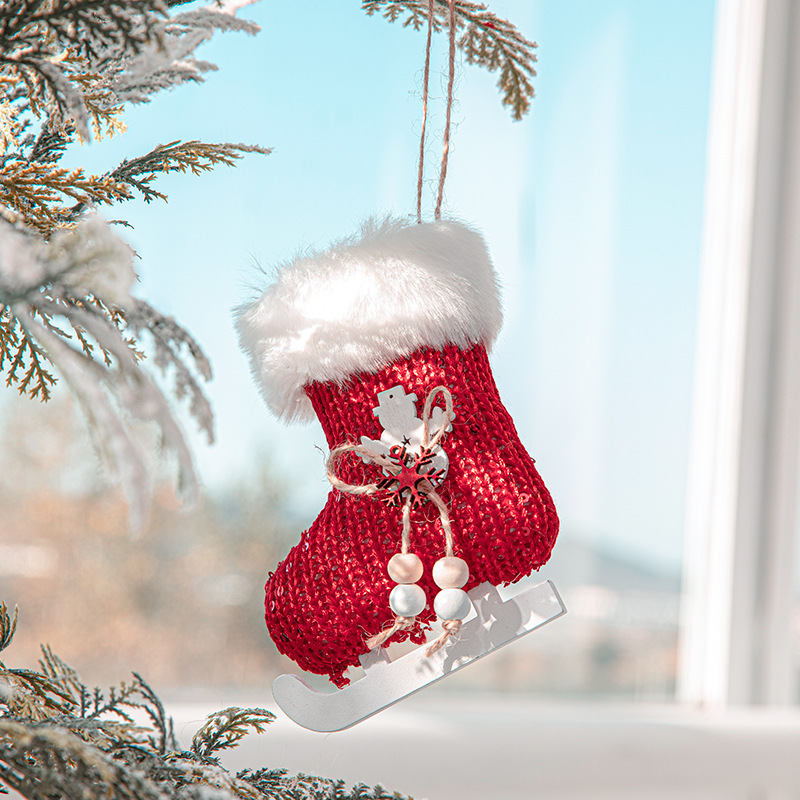 クロスボーダー新しいクリスマスソックス赤いぬいぐるみ手袋クリスマスツリー装飾パッケージクリスマス装飾ペンダントクリエイティブペンダント|undefined