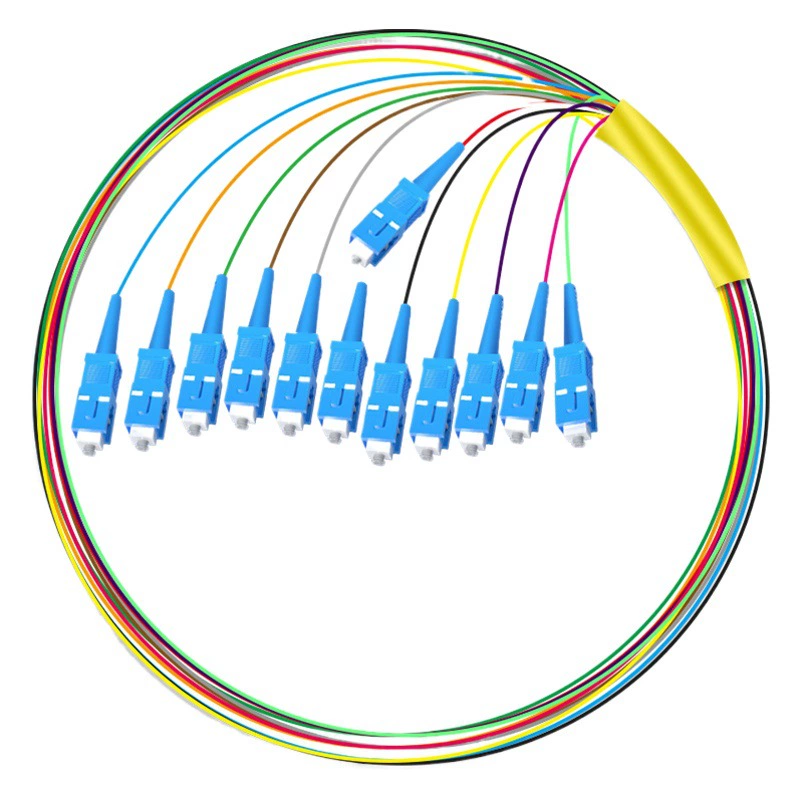 Производитель Yonghang SC/ST/FC/LC/UPC одномодовая перемычка с косичкой 12 ядер 0,9 пучок косичка 12 цветов