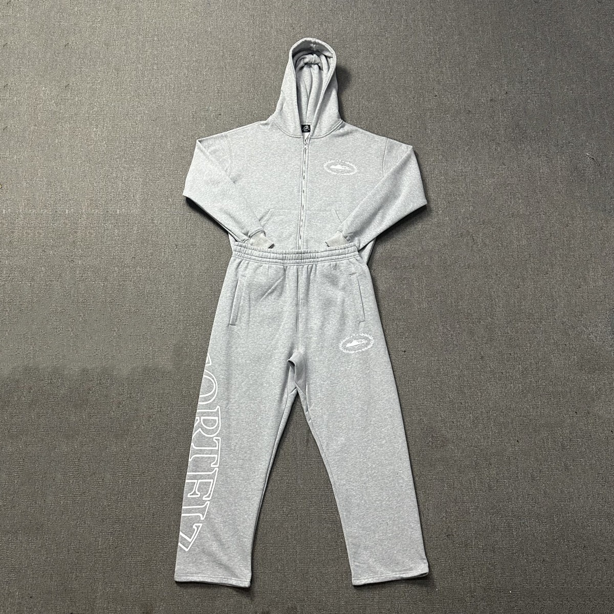 Corteiz marca de moda estadounidense Alcatraz con cremallera sudadera con capucha suelta traje de calle con estampado de letras suéter hombres