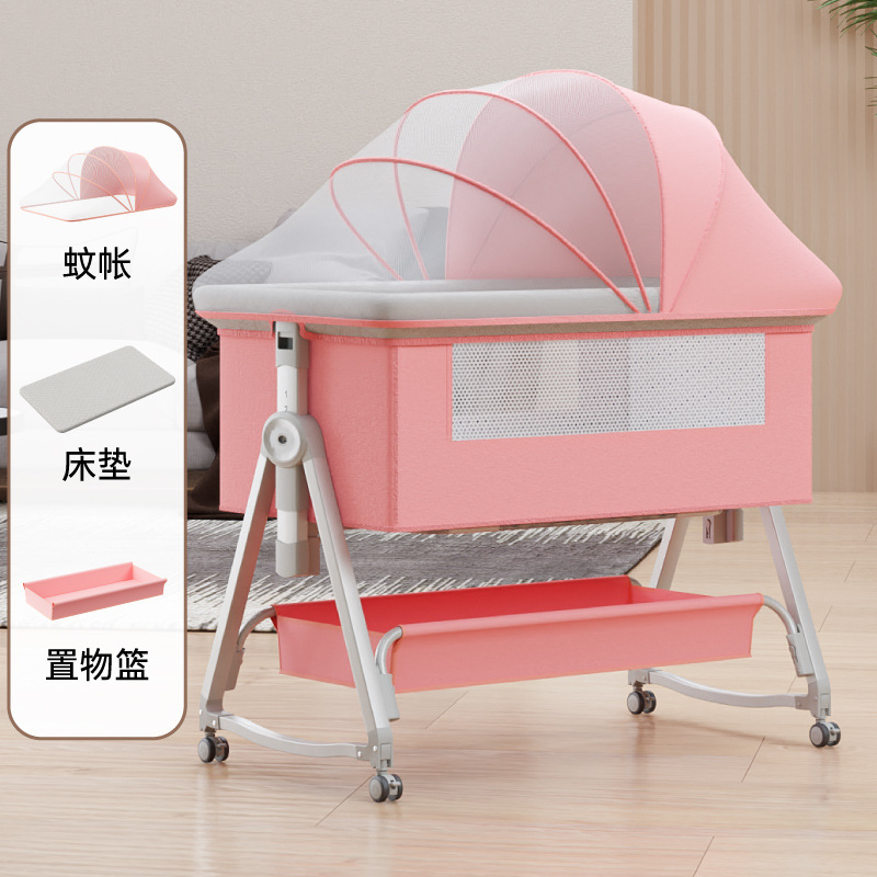 Genuine fuchsia mosquito net, mattress