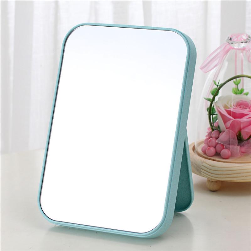 Espejo de plástico de escritorio para el hogar, dormitorio de estudiantes, espejo de escritorio para vestir, espejo de maquillaje plegable