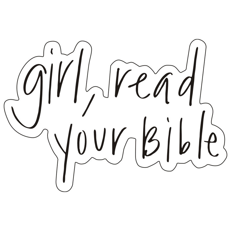 跨境新品 女孩 读你的圣经 笔记本电脑 水瓶保温杯装饰乙烯基贴纸